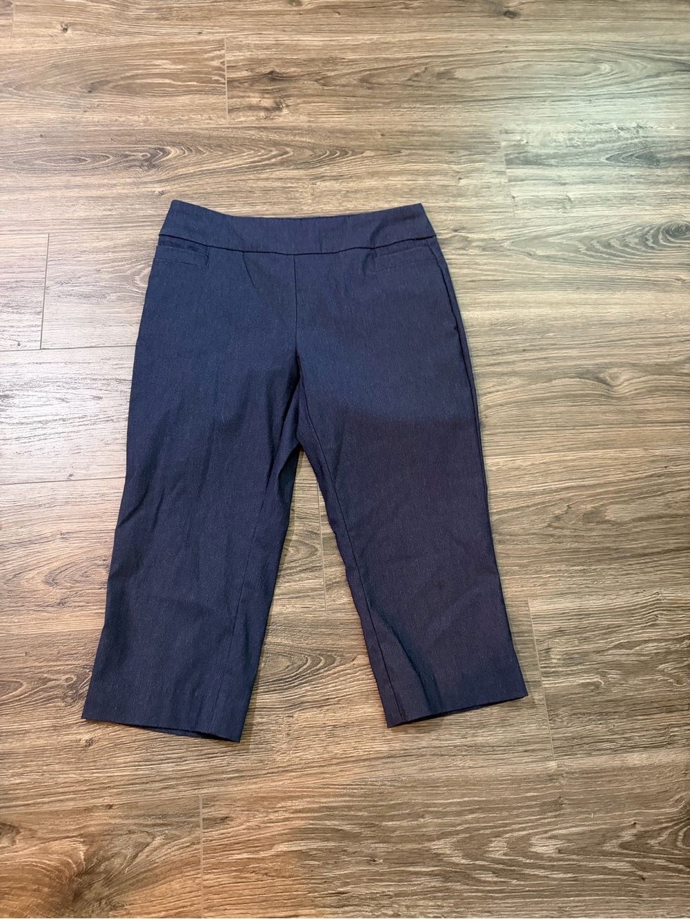 🎉Kim Rogers Navy Wide-Leg cropped pants size 8P